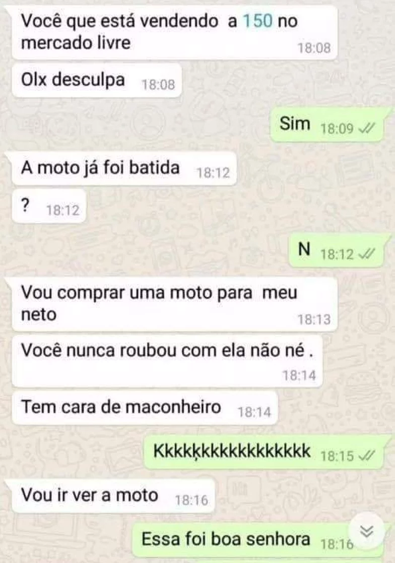 quando a vovó resolve comprar uma moto