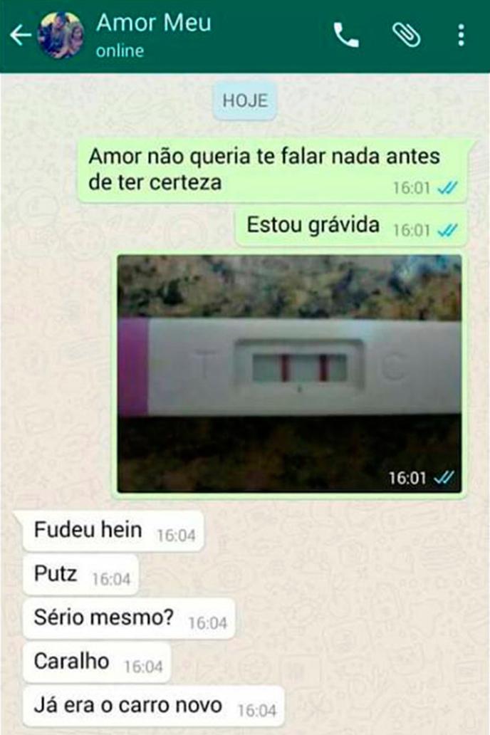 Como um homem reage a um teste de gravidez?