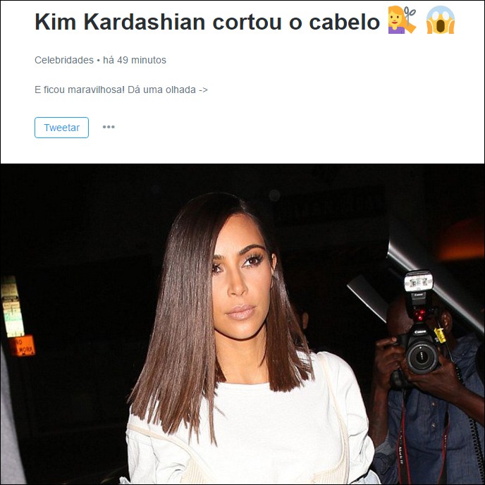 notícia kim kardashian seu jeca